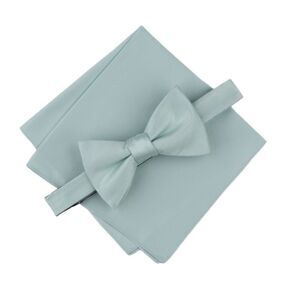 NWT Original Penguin texture satin bow tie and pocket square set in the color Mi